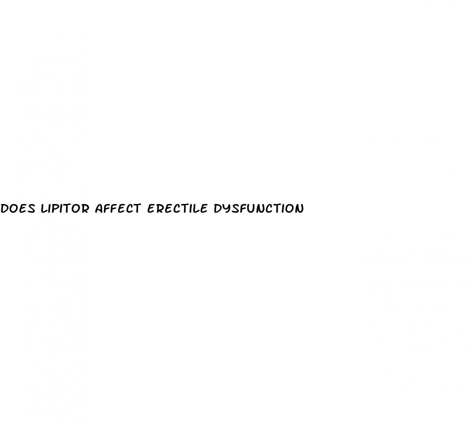 does lipitor affect erectile dysfunction