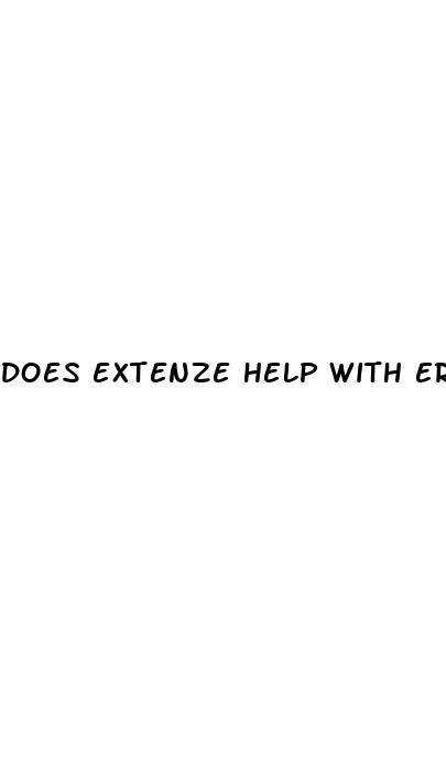 does extenze help with erectile dysfunction