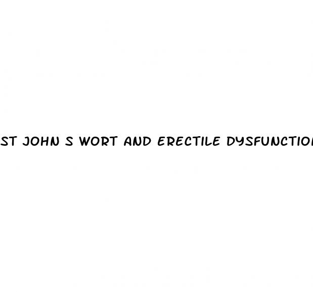 st john s wort and erectile dysfunction