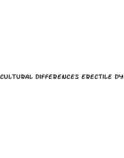 cultural differences erectile dysfunction