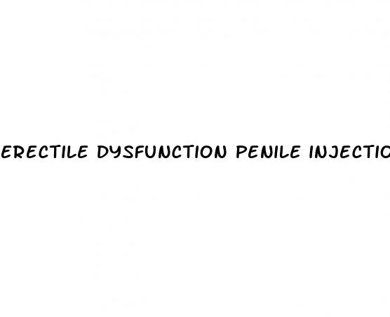 erectile dysfunction penile injection therapy