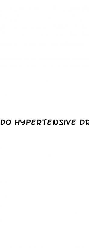 do hypertensive drugs cause erectile dysfunction