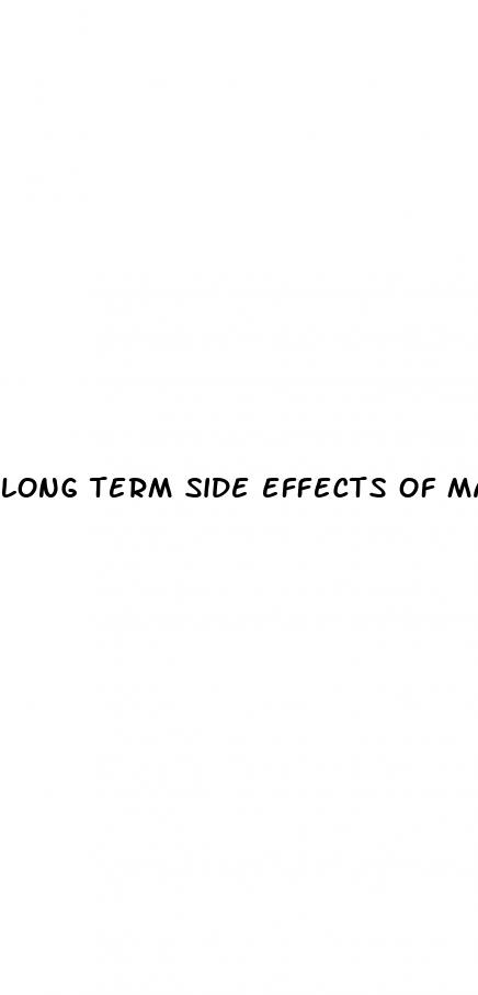 long term side effects of male enhancement pills