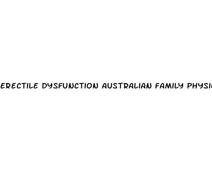 erectile dysfunction australian family physician