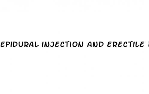 epidural injection and erectile dysfunction