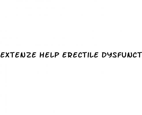 extenze help erectile dysfunction