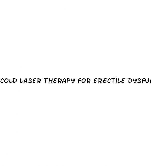 cold laser therapy for erectile dysfunction