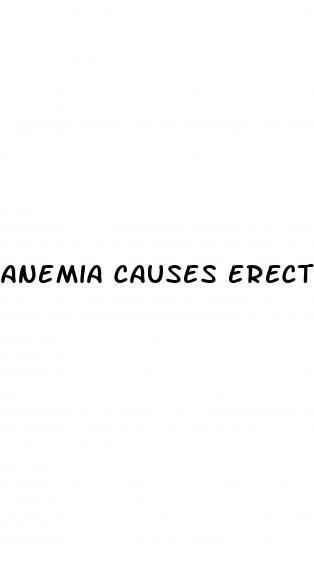 anemia causes erectile dysfunction