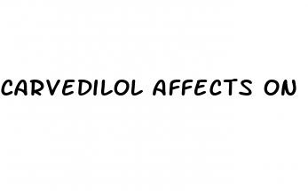 carvedilol affects on erectile dysfunction