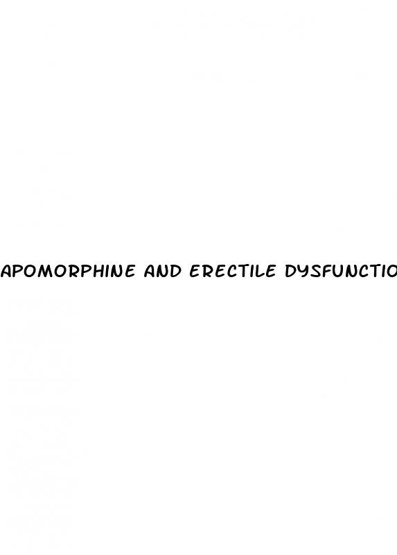 apomorphine and erectile dysfunction