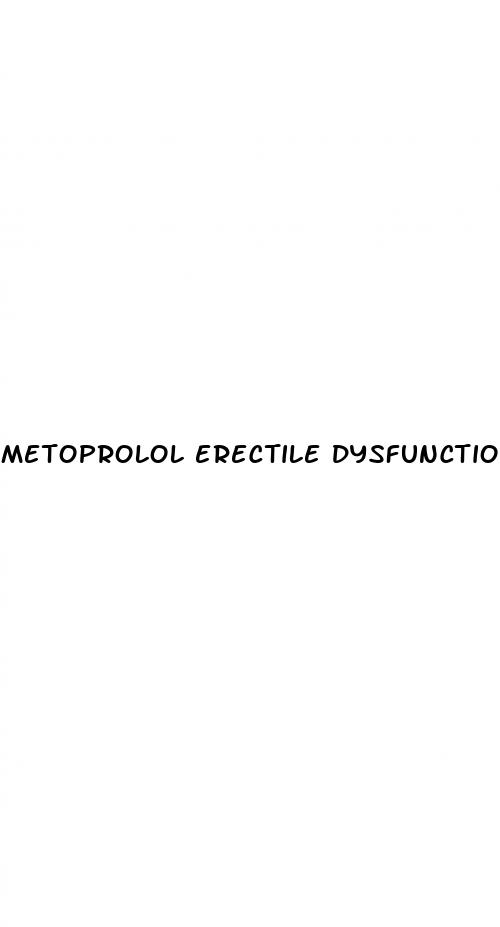 metoprolol erectile dysfunction