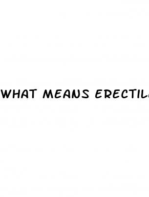 what means erectile dysfunction