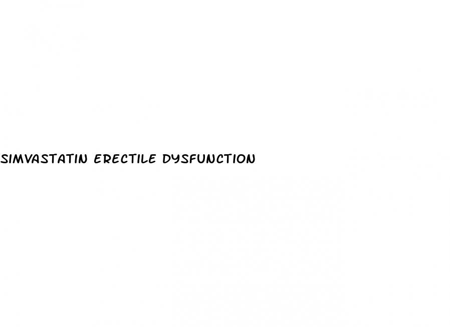 simvastatin erectile dysfunction