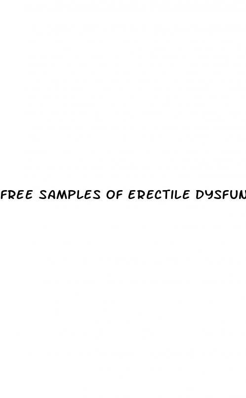 free samples of erectile dysfunction pills