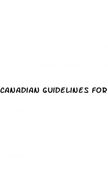 canadian guidelines for erectile dysfunction