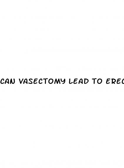 can vasectomy lead to erectile dysfunction