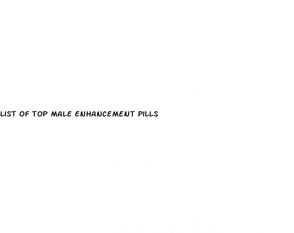 list of top male enhancement pills