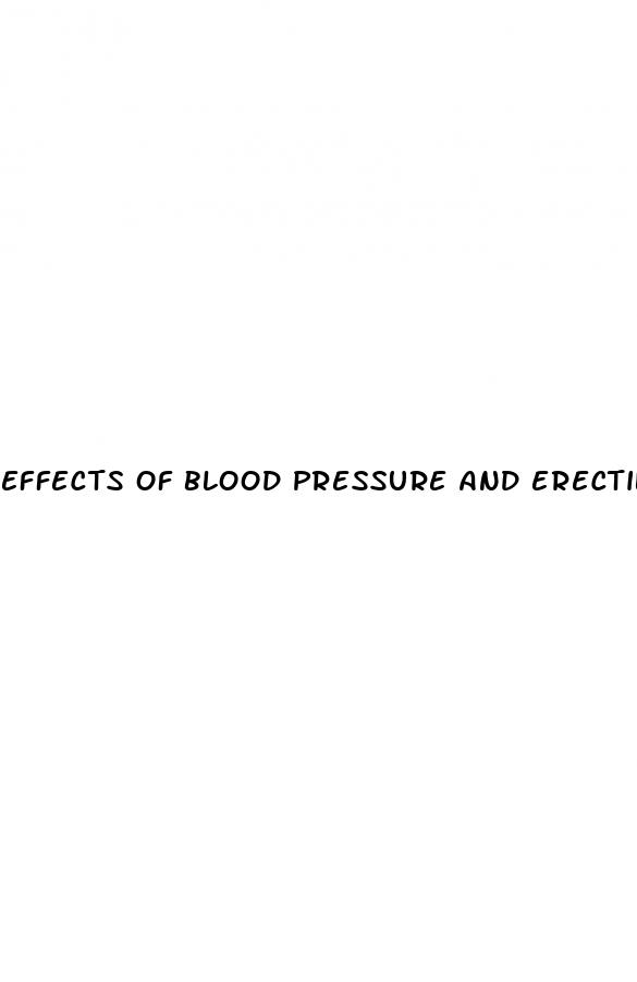 effects of blood pressure and erectile dysfunction