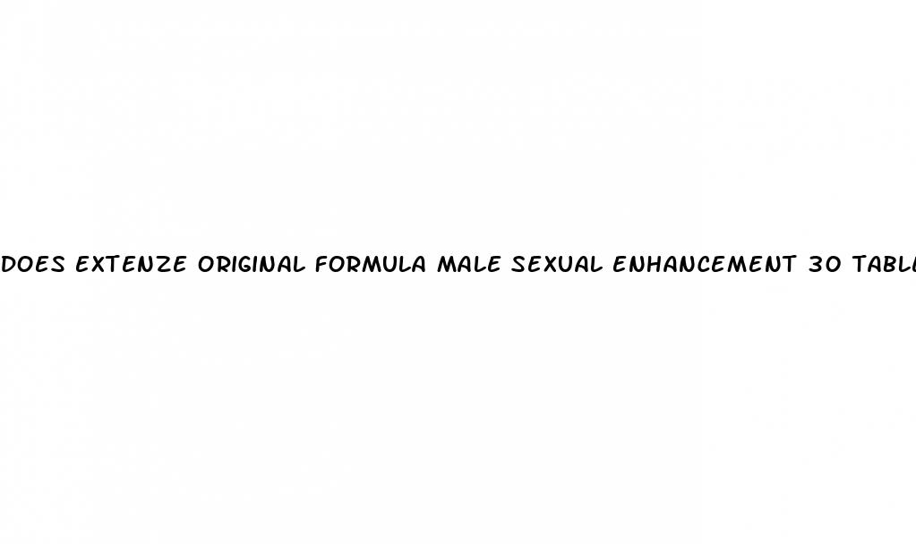 does extenze original formula male sexual enhancement 30 tablets work