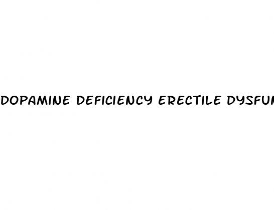 dopamine deficiency erectile dysfunction