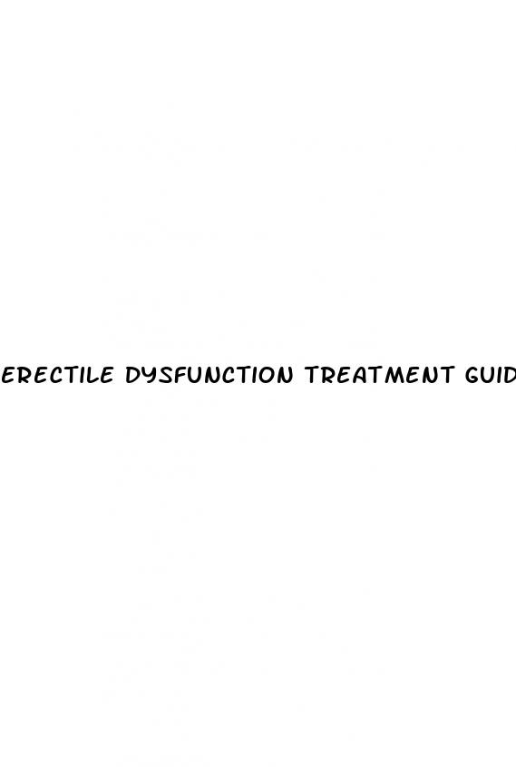 erectile dysfunction treatment guidelines