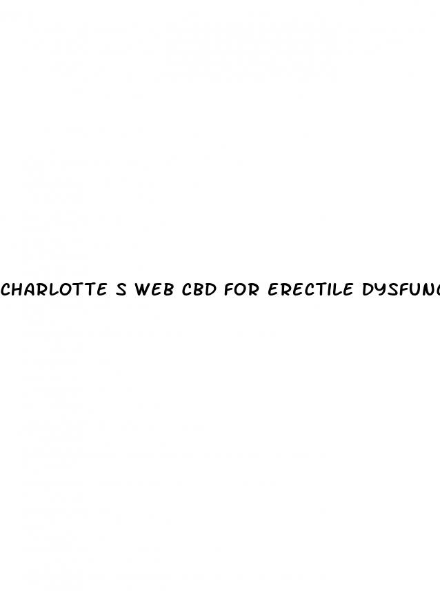 charlotte s web cbd for erectile dysfunction