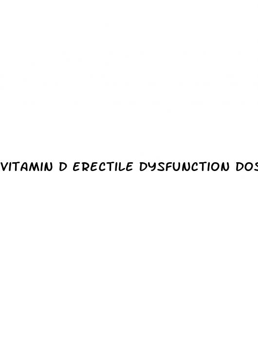 vitamin d erectile dysfunction dosage