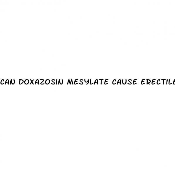 can doxazosin mesylate cause erectile dysfunction