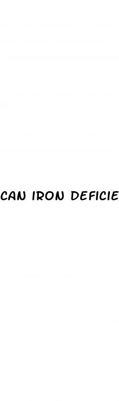 can iron deficiency anemia cause erectile dysfunction