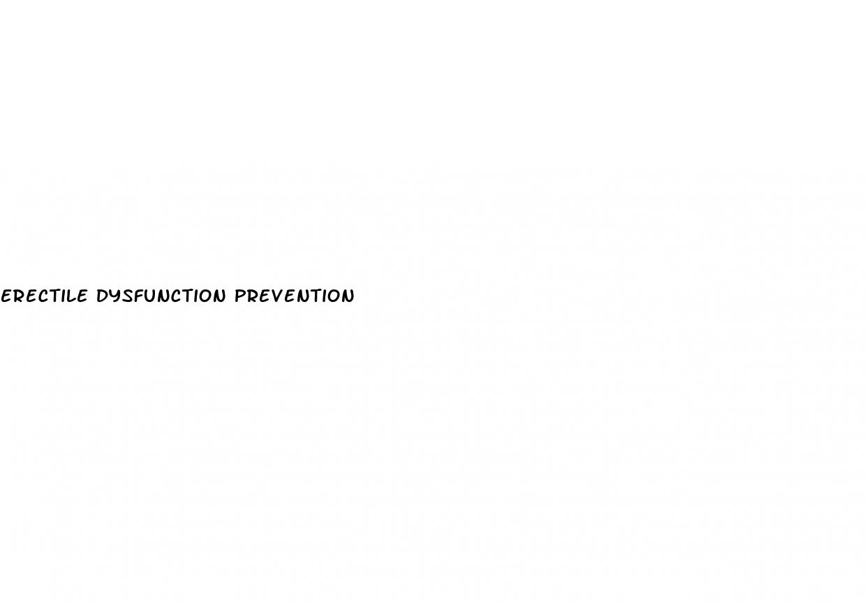 erectile dysfunction prevention