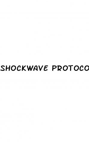 shockwave protocol for erectile dysfunction