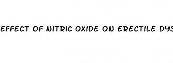 effect of nitric oxide on erectile dysfunction