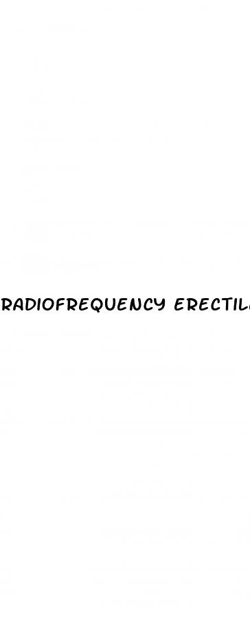 radiofrequency erectile dysfunction