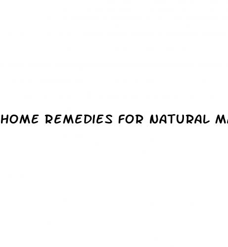 home remedies for natural male enhancement