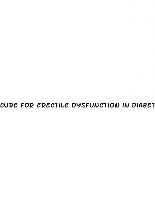 cure for erectile dysfunction in diabetes