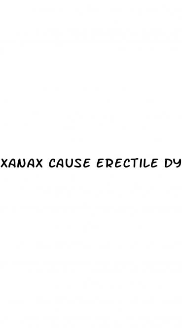 xanax cause erectile dysfunction