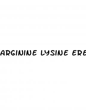 arginine lysine erectile dysfunction