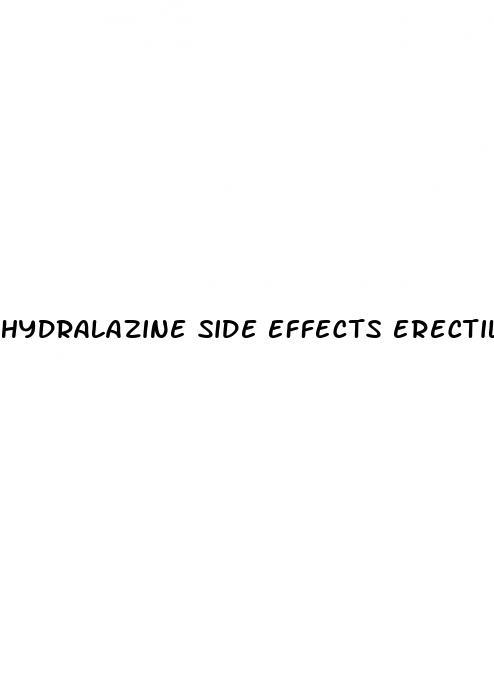 hydralazine side effects erectile dysfunction