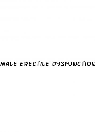 male erectile dysfunction drugs