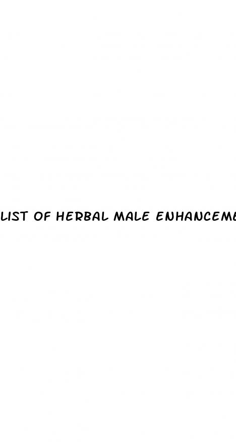 list of herbal male enhancement pills on the market