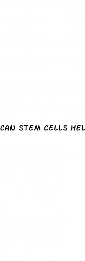 can stem cells help erectile dysfunction