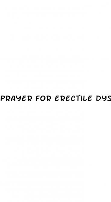 prayer for erectile dysfunction