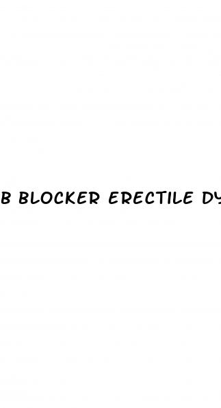 b blocker erectile dysfunction