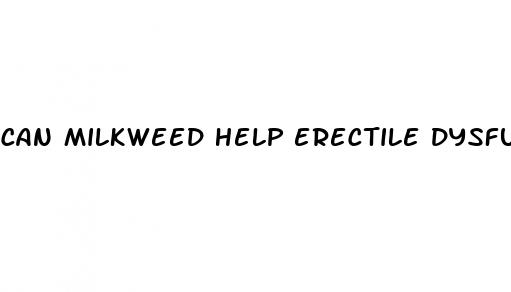 can milkweed help erectile dysfunction