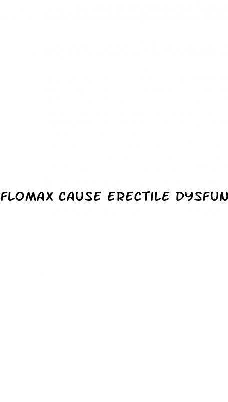 flomax cause erectile dysfunction