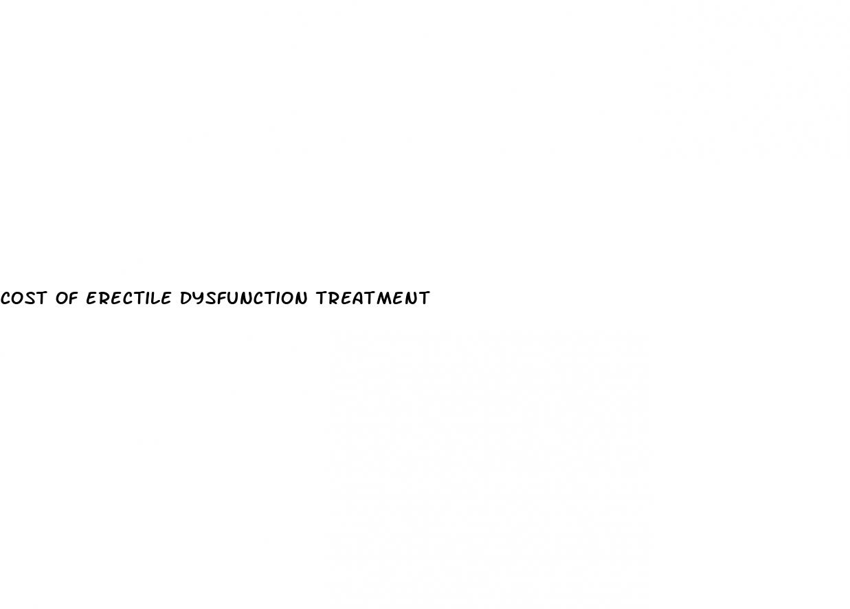 cost of erectile dysfunction treatment