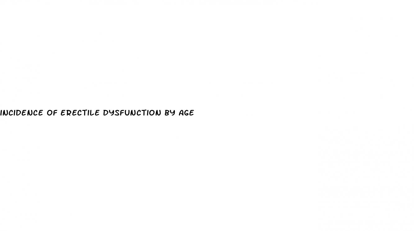 incidence of erectile dysfunction by age