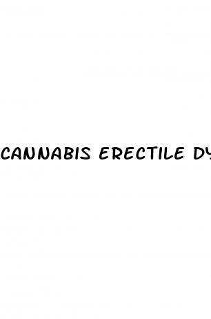 cannabis erectile dysfunction