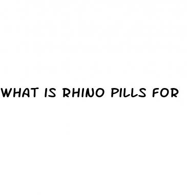 what is rhino pills for