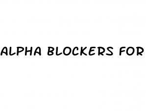 alpha blockers for erectile dysfunction